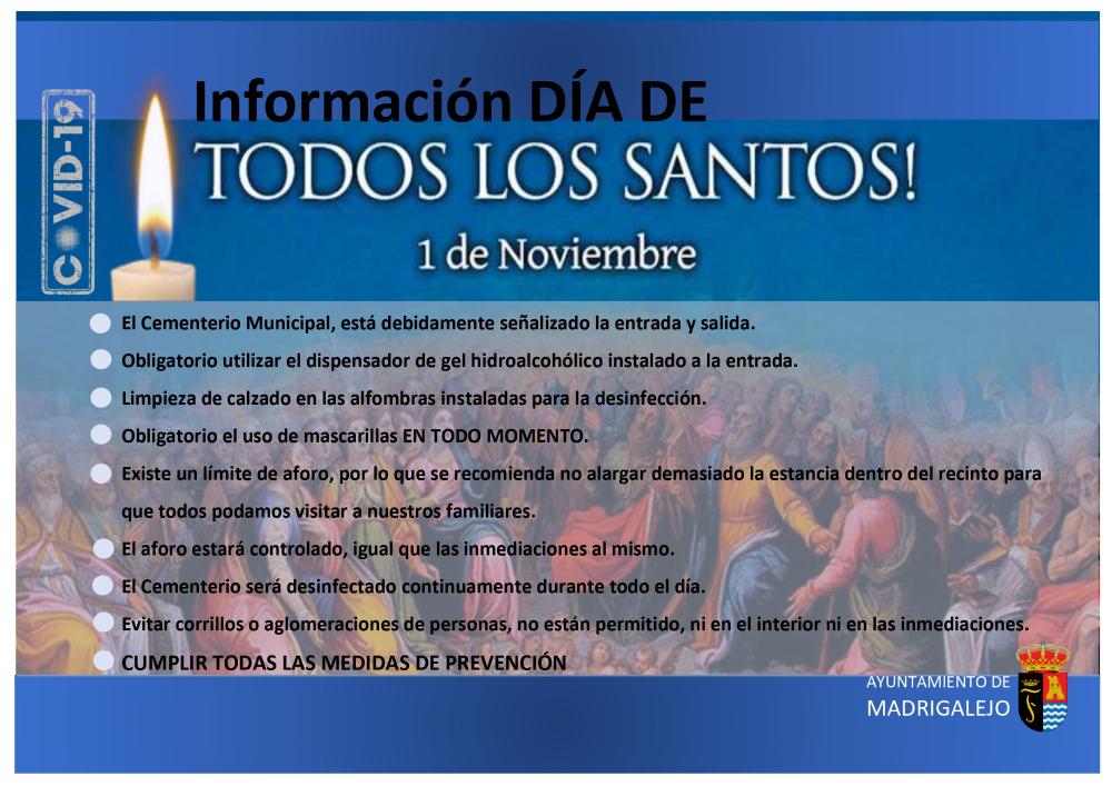 Imagen Información - Medidas preventivas Día de Todos los Santos